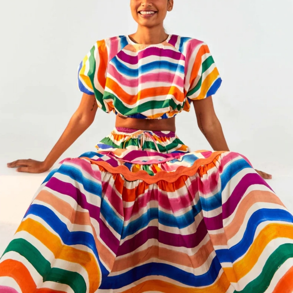 Farm Rio Dancing Stripes Set